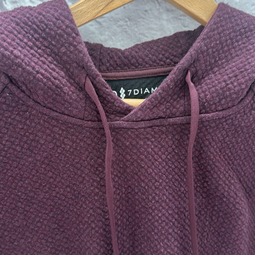 7 Diamonds Maroon Hooded Sweatshirt - Picture 4 of 6